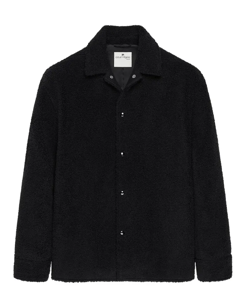 Courrèges Hemdjacke aus Wollgemisch - Schwarz Schwarz