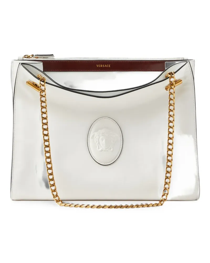 Versace Cabine leather shoulder bag - Weiß Weiß