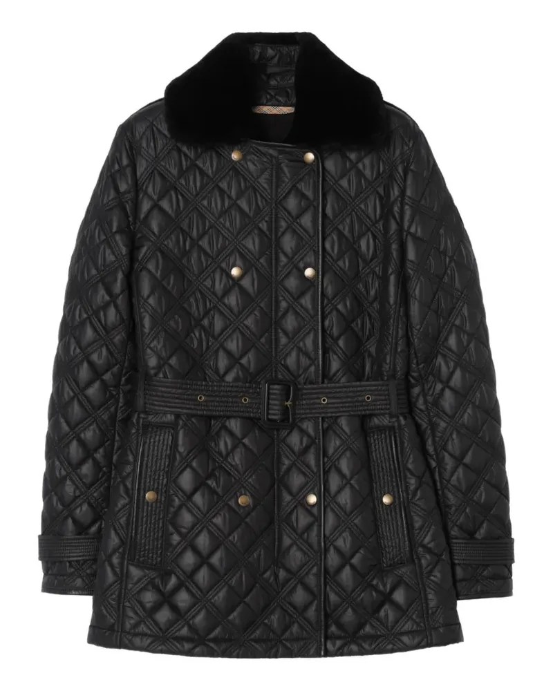 Burberry Gesteppter Rosedale Mantel - Schwarz Schwarz