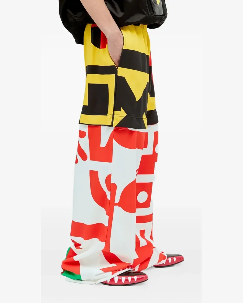Walter van Beirendonck Jogginghose mit Patchwork-Einsätzen - Weiß Weiß