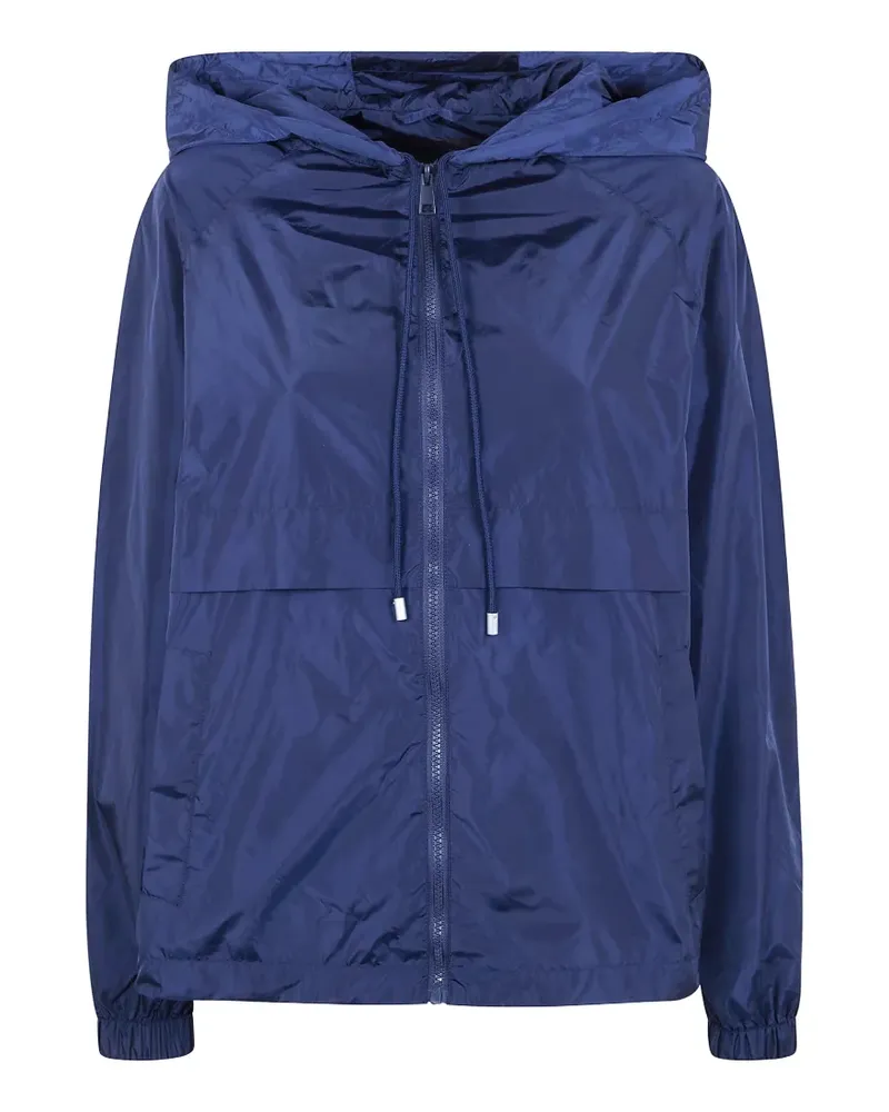 Semicouture zip-up hooded jacket - Blau Blau