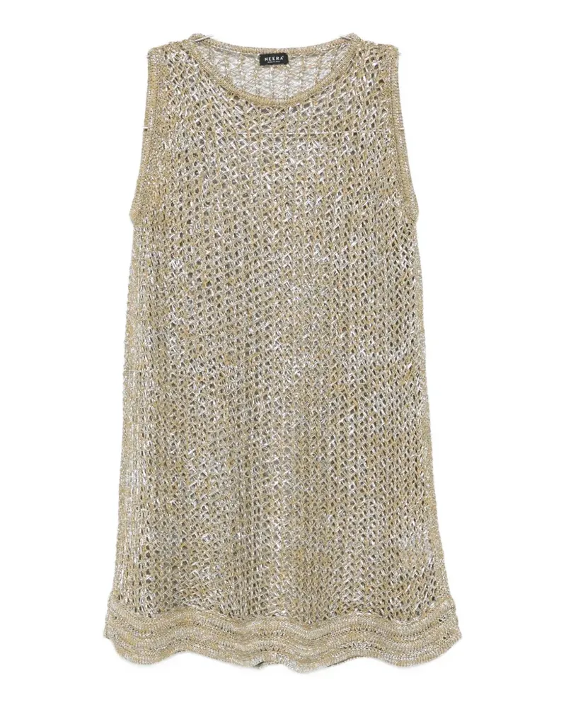 NEERA open-knit mini dress - Gold Gold