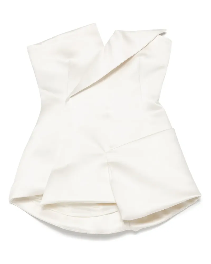 A.W.A.K.E. Top aus Satin mit Corsage - Nude Nude