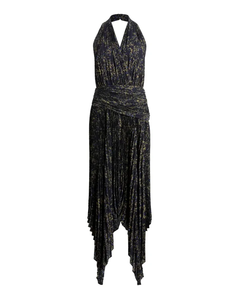 Proenza Schouler Paulina dress in pleated georgette - Schwarz Schwarz