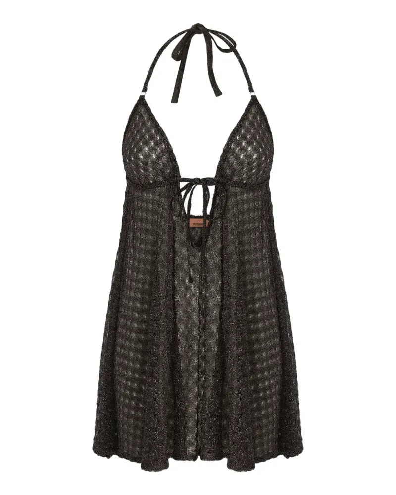Missoni spiderwebmotif beach dress - Braun Braun