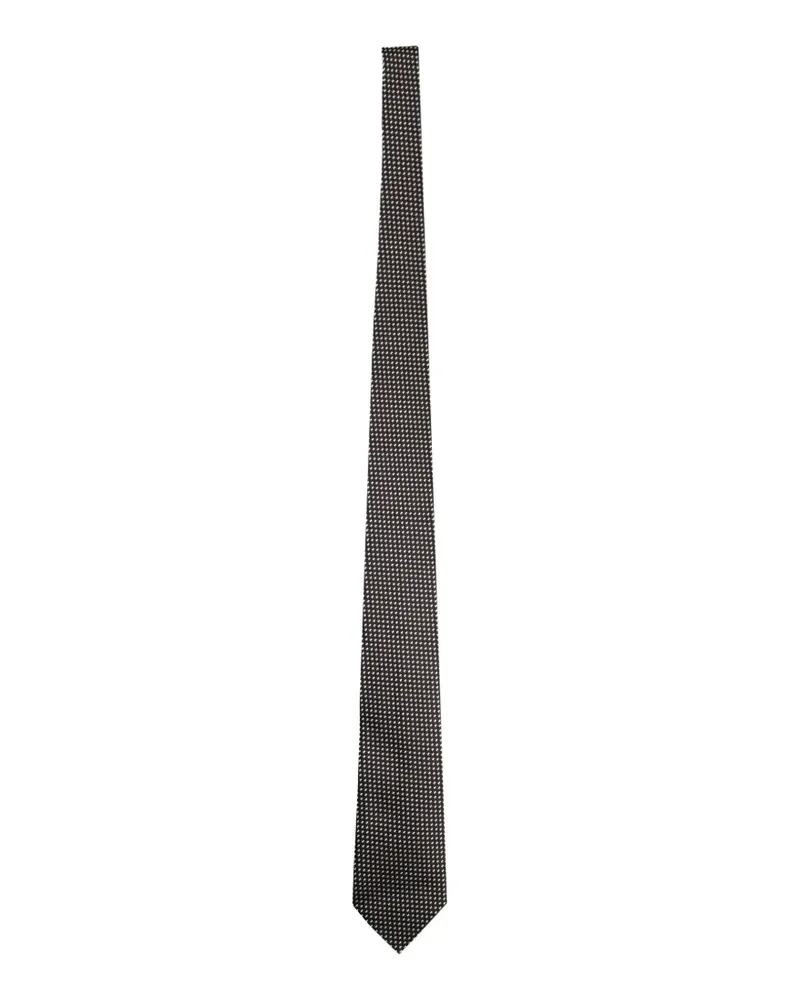 Ermenegildo Zegna Krawatte mit geometrischem Print - Schwarz Schwarz