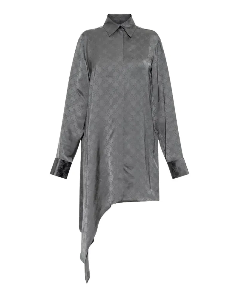 OFF-WHITE Asymmetrisches Kleid aus Monogramm-Jacquard - Grau Grau