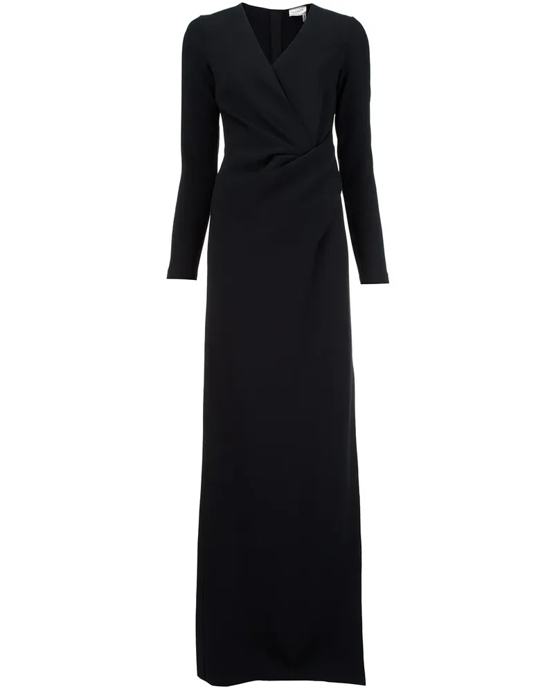 Lanvin Drapiertes Maxikleid - Schwarz Schwarz