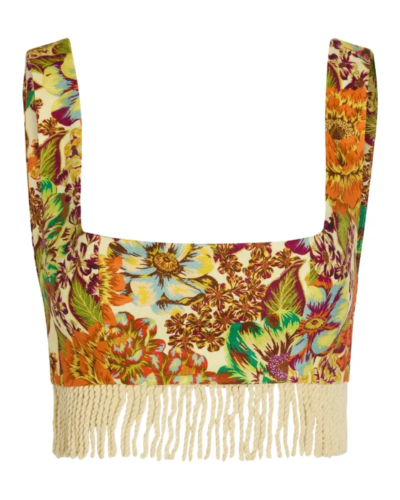 ALEMAIS Lana floral-print top - Nude Nude