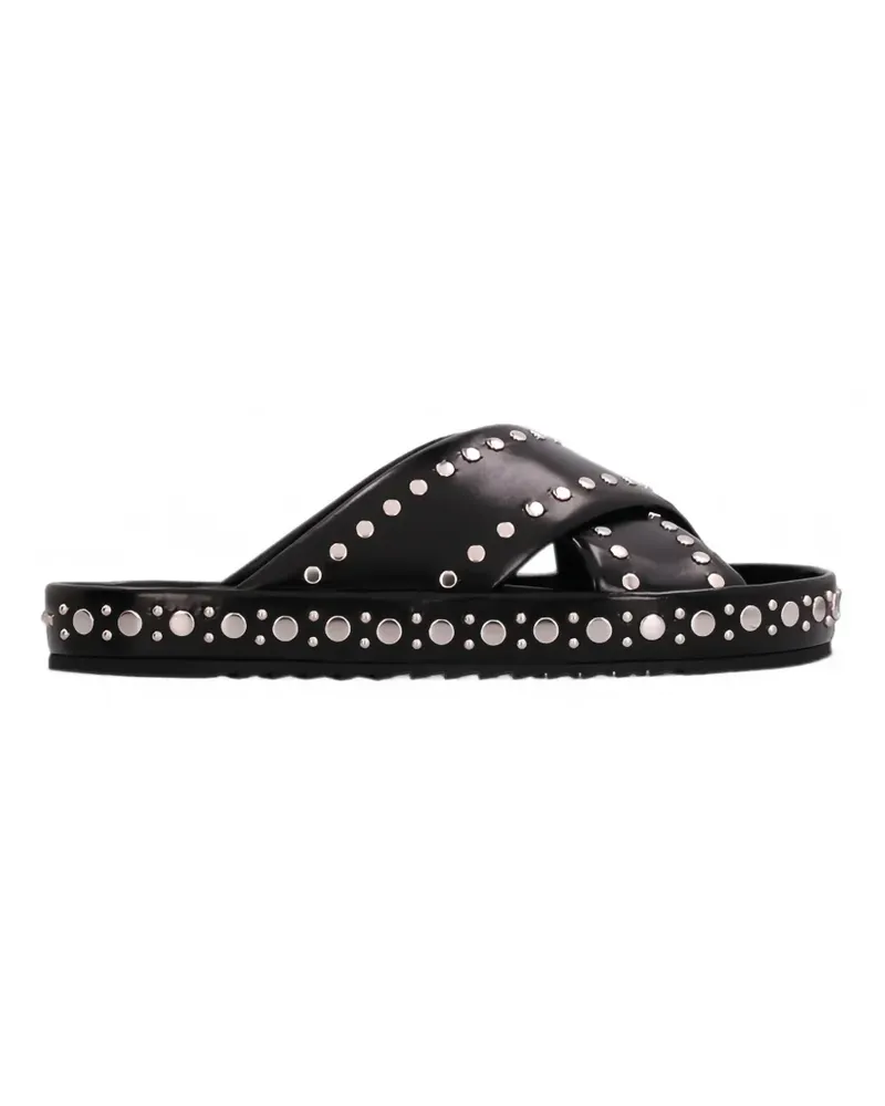 Fendi Sandalen mit Nieten und überkreuzten Riemen - Schwarz Schwarz