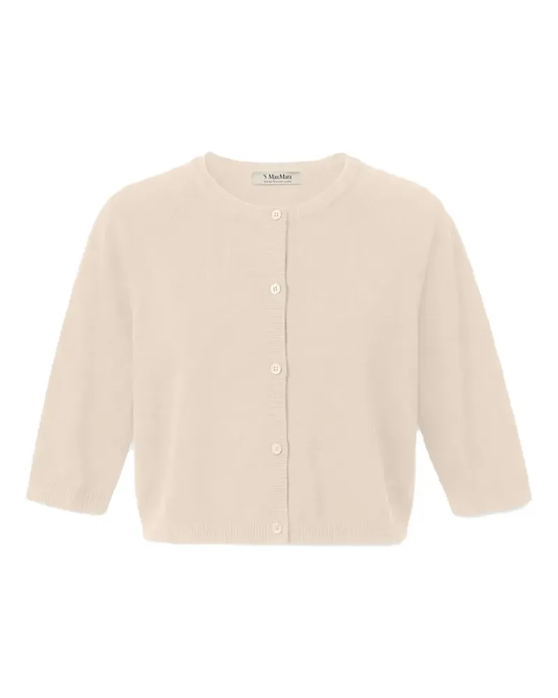 Max Mara Cropped-Cardigan mit Knöpfen - Nude Nude
