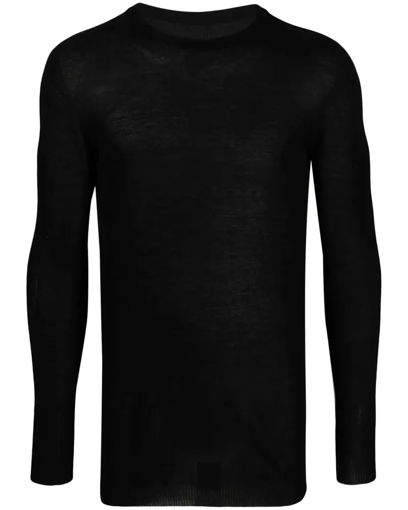 Boris Bidjan Saberi Fein gestrickter Pullover - Schwarz Schwarz