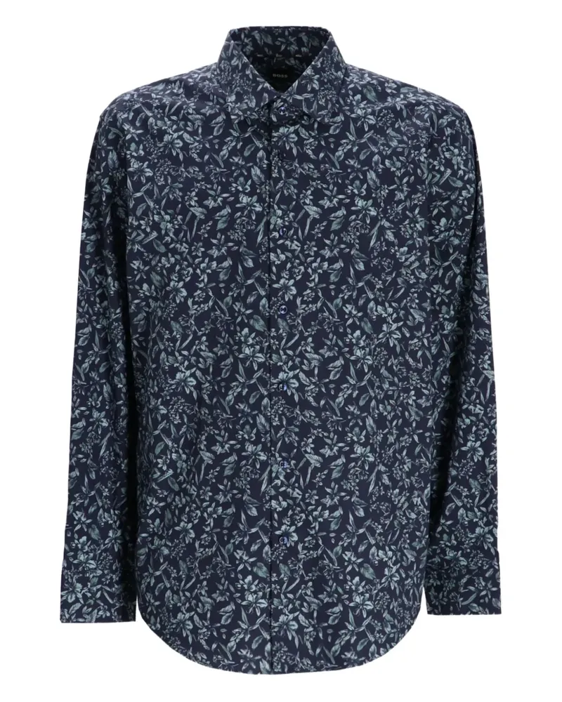 HUGO BOSS Hemd mit Blumenmuster - Blau Blau