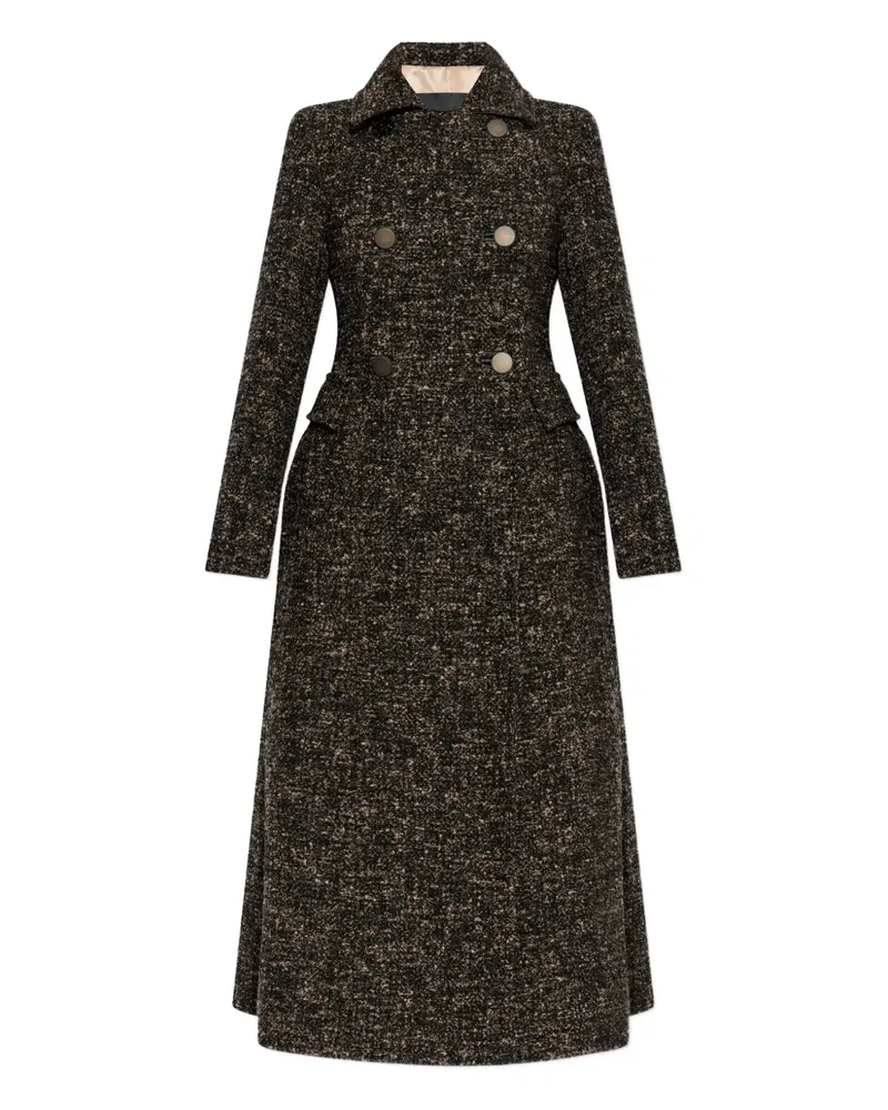 Max Mara Geknöpfter Mantel - Schwarz Schwarz