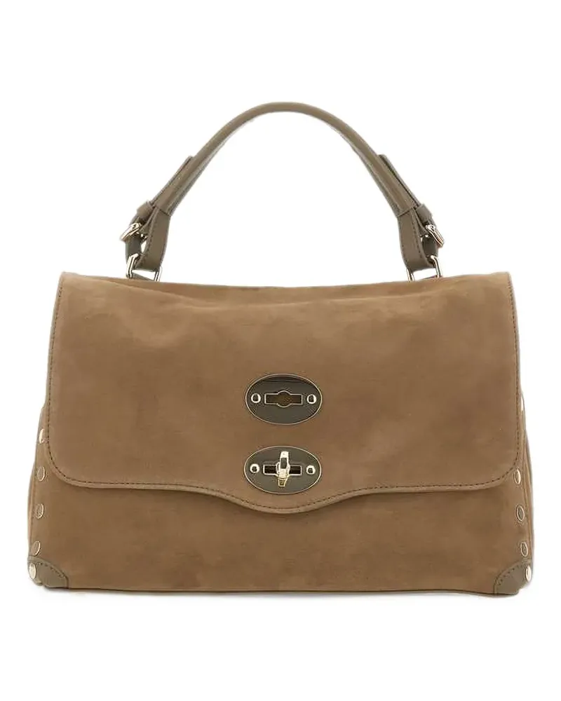 Zanellato Postina Zashmere stud-embellished tote bag - Braun Braun