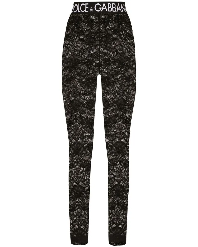 Dolce & Gabbana Leggings aus Spitze - Schwarz Schwarz