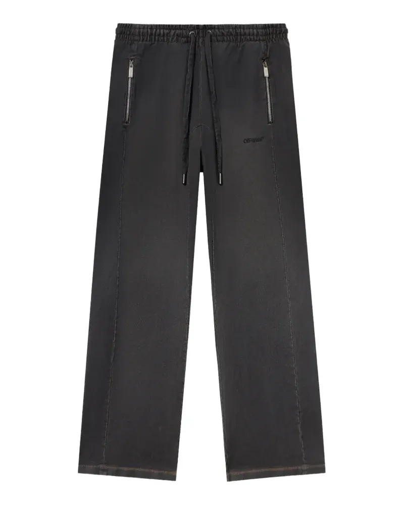 OFF-WHITE Diagonals Jeans mit Kordelzug - Schwarz Schwarz