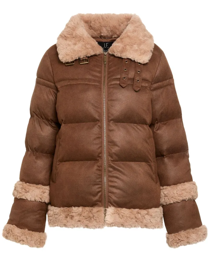 UNREAL FUR Steppjacke aus Faux Fur Braun