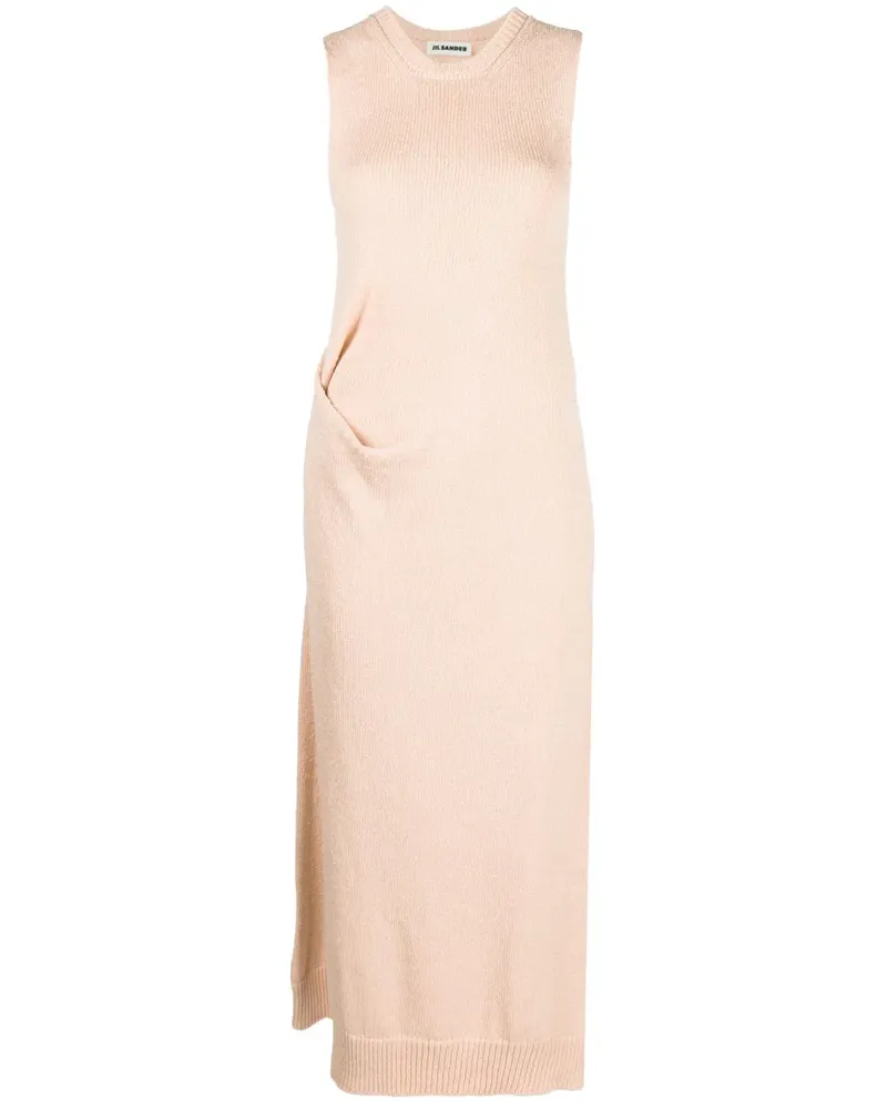 Jil Sander Fein gestricktes Maxikleid - Rosa Rosa