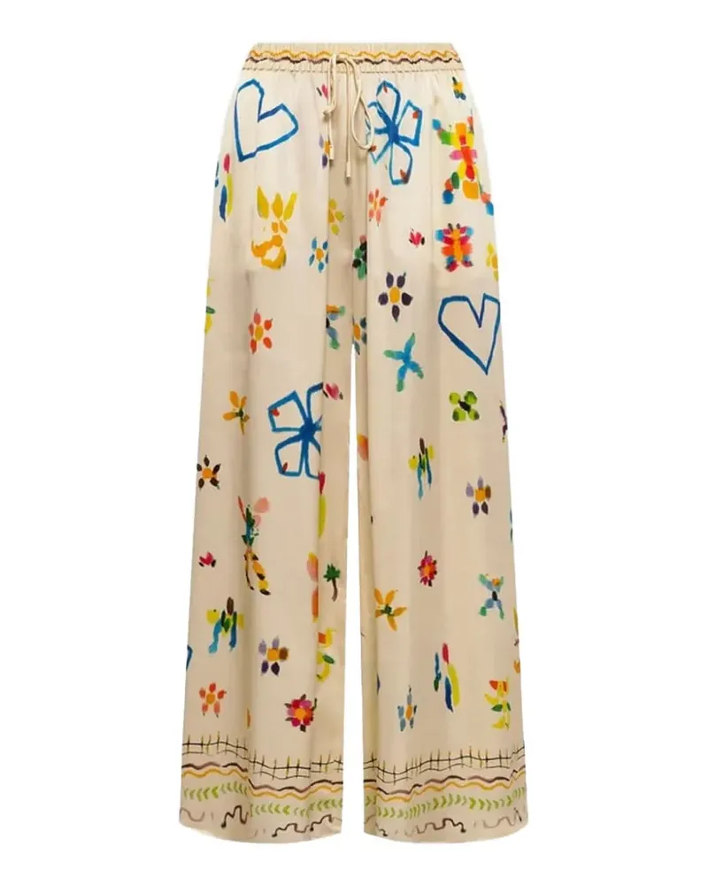 ALEMAIS Sidi silk trousers - Nude Nude