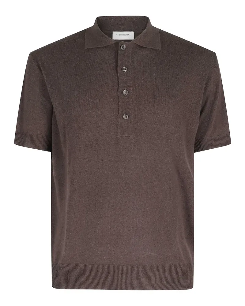 Paolo Pecora Milano short-sleeved polo shirt - Braun Braun