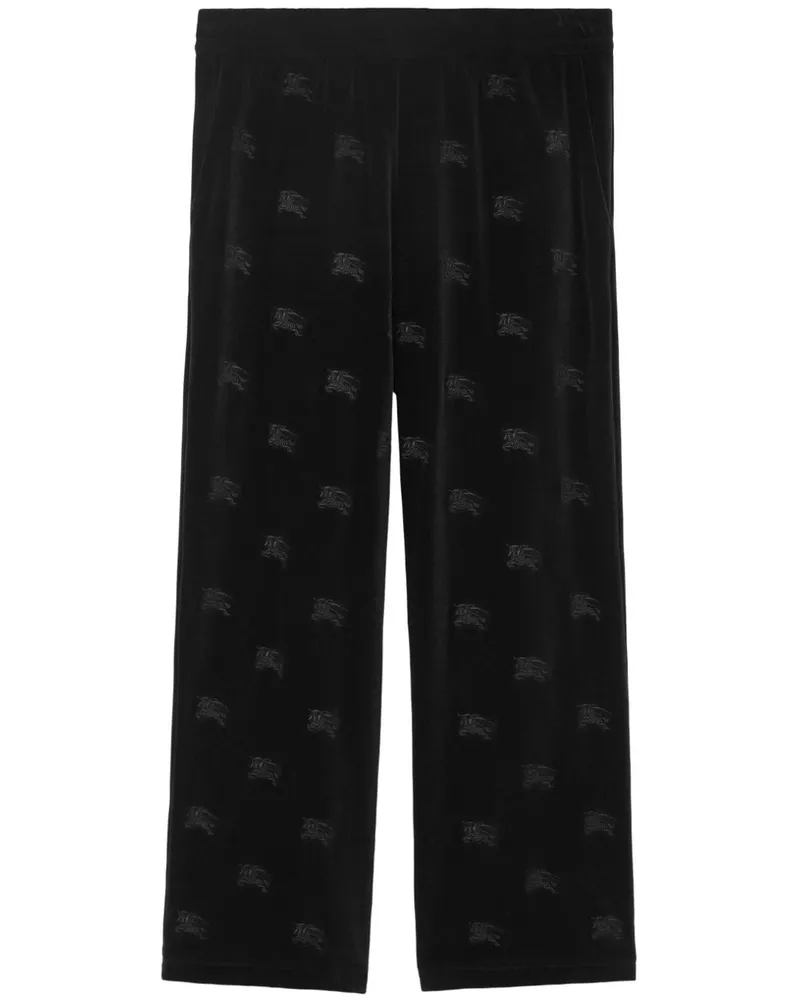 Burberry Jogginghose in Samtoptik - Schwarz Schwarz