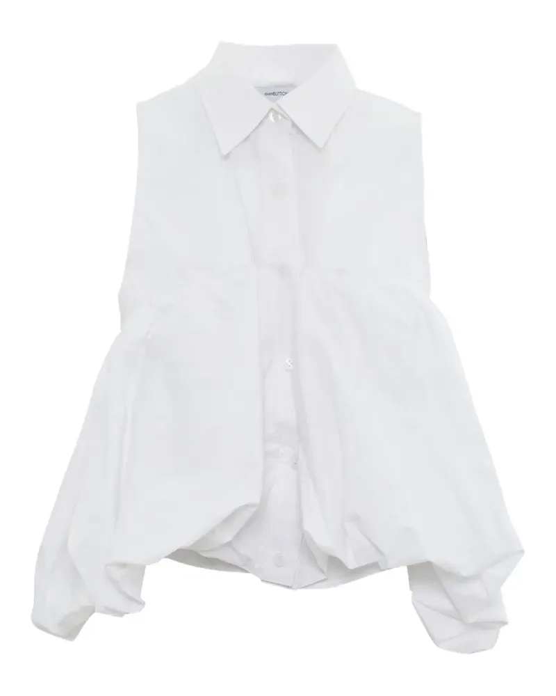 pushBUTTON Top mit Raffungen - Weiß Weiß