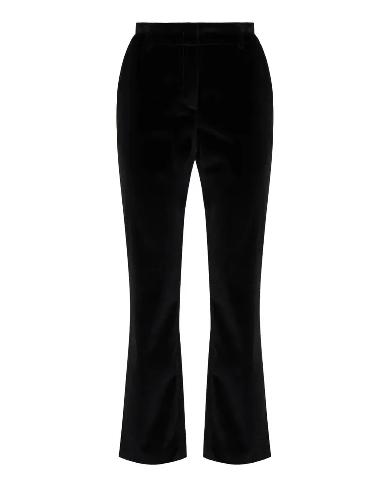 La DoubleJ flasred-leg cotton trousers - Schwarz Schwarz