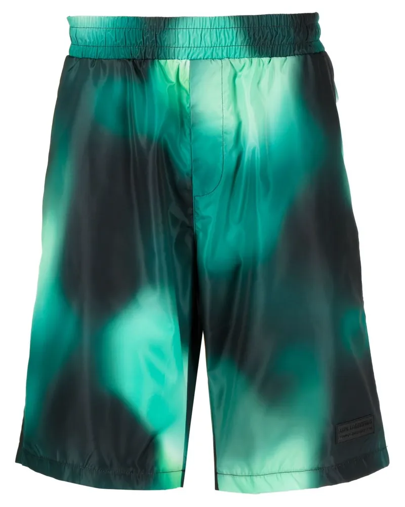 Karl Lagerfeld Badeshorts mit Ombre-Effekt - Grün Grün