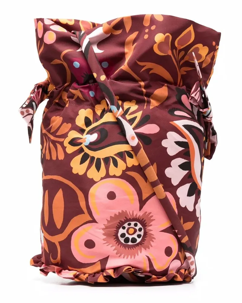 La DoubleJ Beuteltasche mit Print - Orange Orange