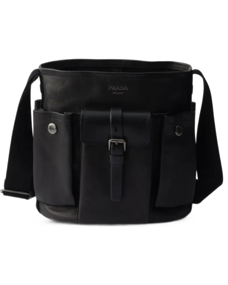 Prada Route leather mini-bucket bag - Schwarz Schwarz