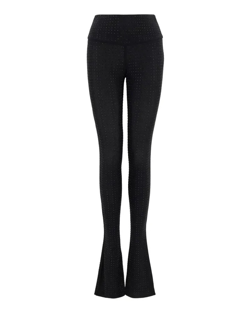 Armani Exchange strass-embellished flared trousers - Schwarz Schwarz