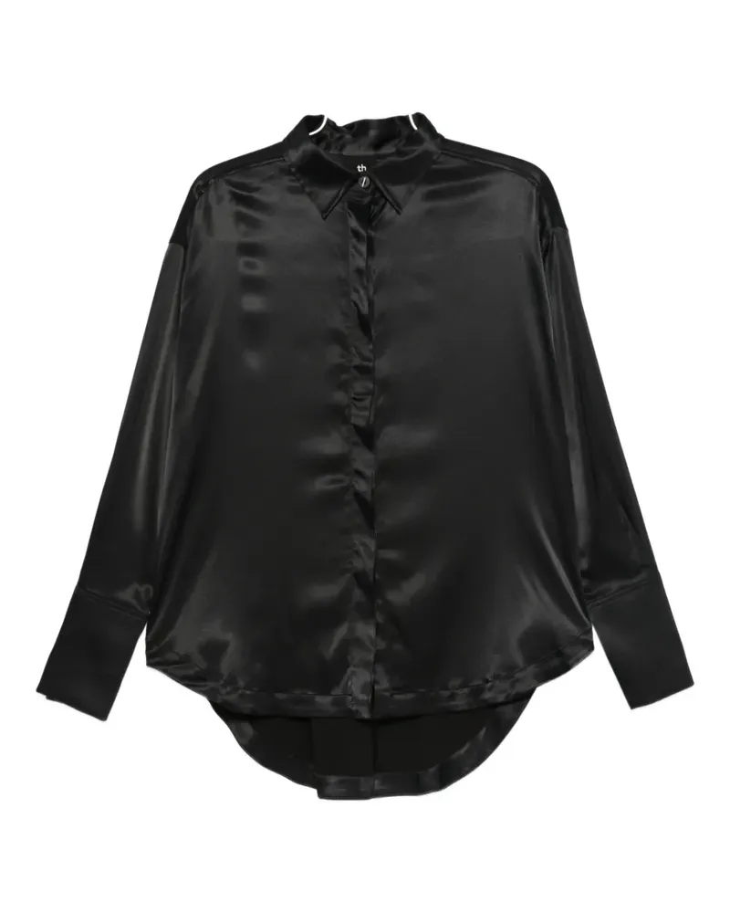 THOM KROM satin-finish shirt - Schwarz Schwarz
