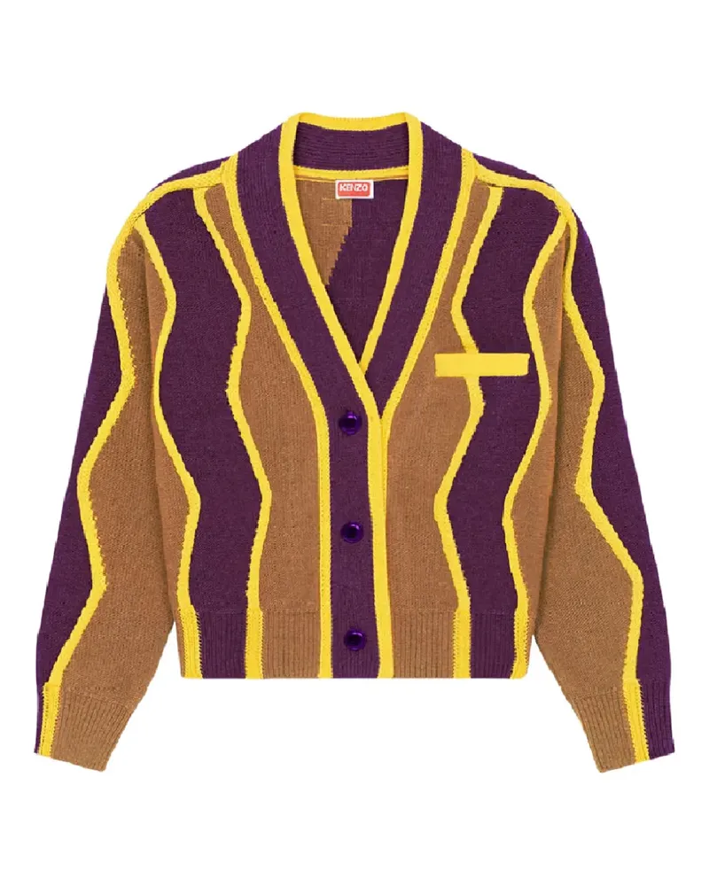 Kenzo wavy-stripes cardigan - Braun Braun