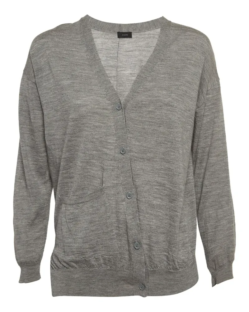 Joseph Asymmetrischer Cardigan aus Rippstrick - Grau Grau