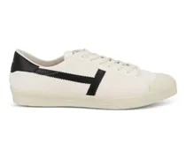 Sneakers mit T-Applikation - Nude