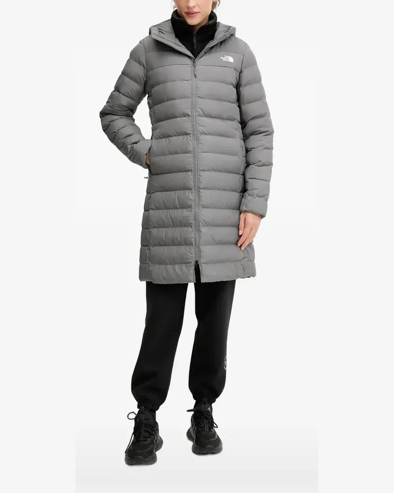 The North Face hooded quilted coat - Grau Grau