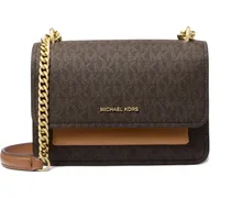 Umhängetasche mit Kettenriemen - Braun