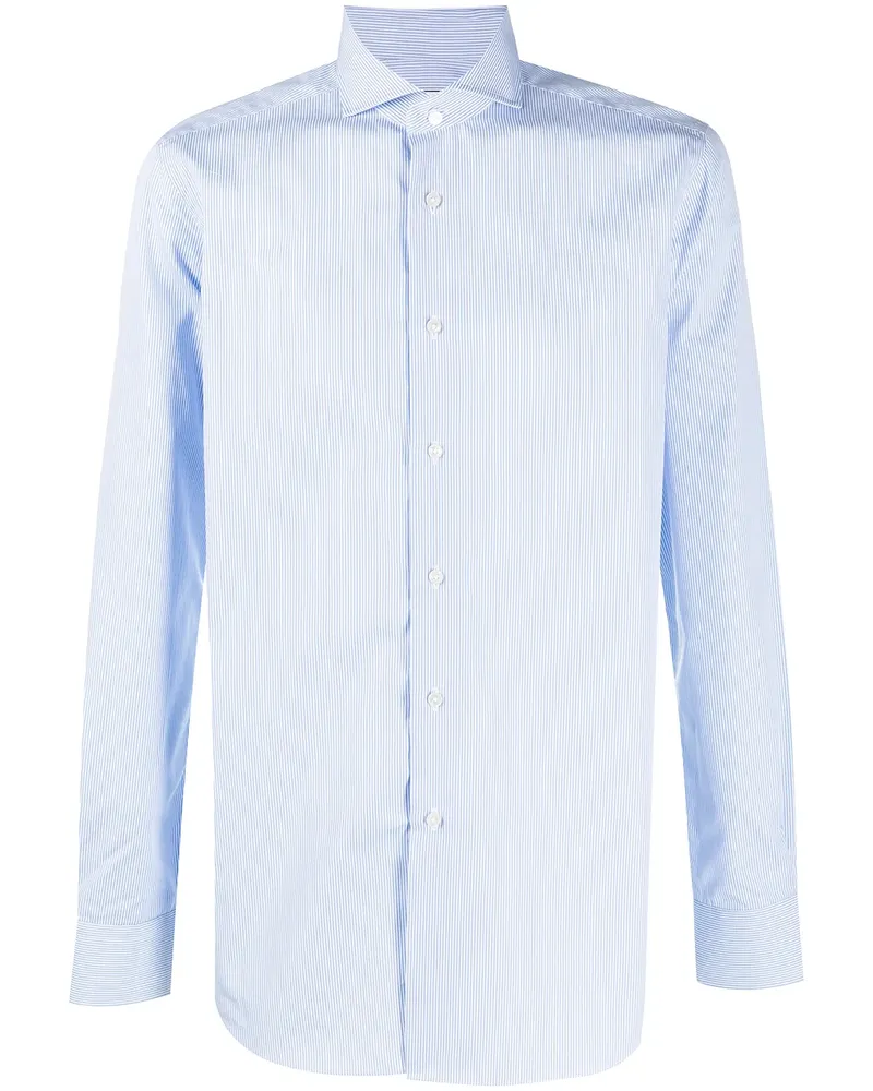 XACUS Klassisches Hemd - Blau Blau
