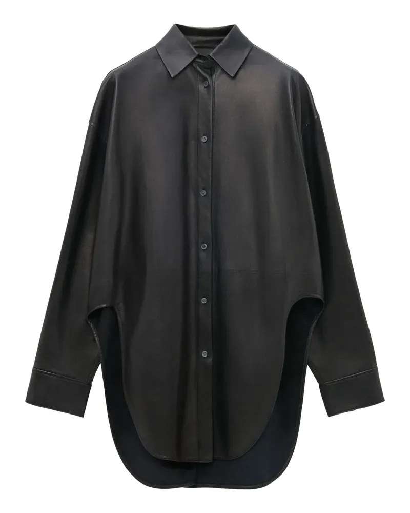 Loewe Hemd aus Leder - Schwarz Schwarz