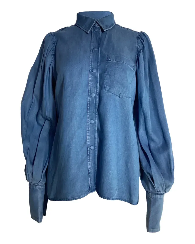 Mother of Pearl Hemd mit Bischofsärmeln - Blau Blau