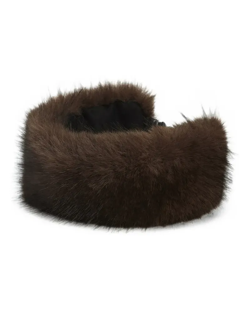 APPARIS Eleni faux-fur headband - Braun Braun