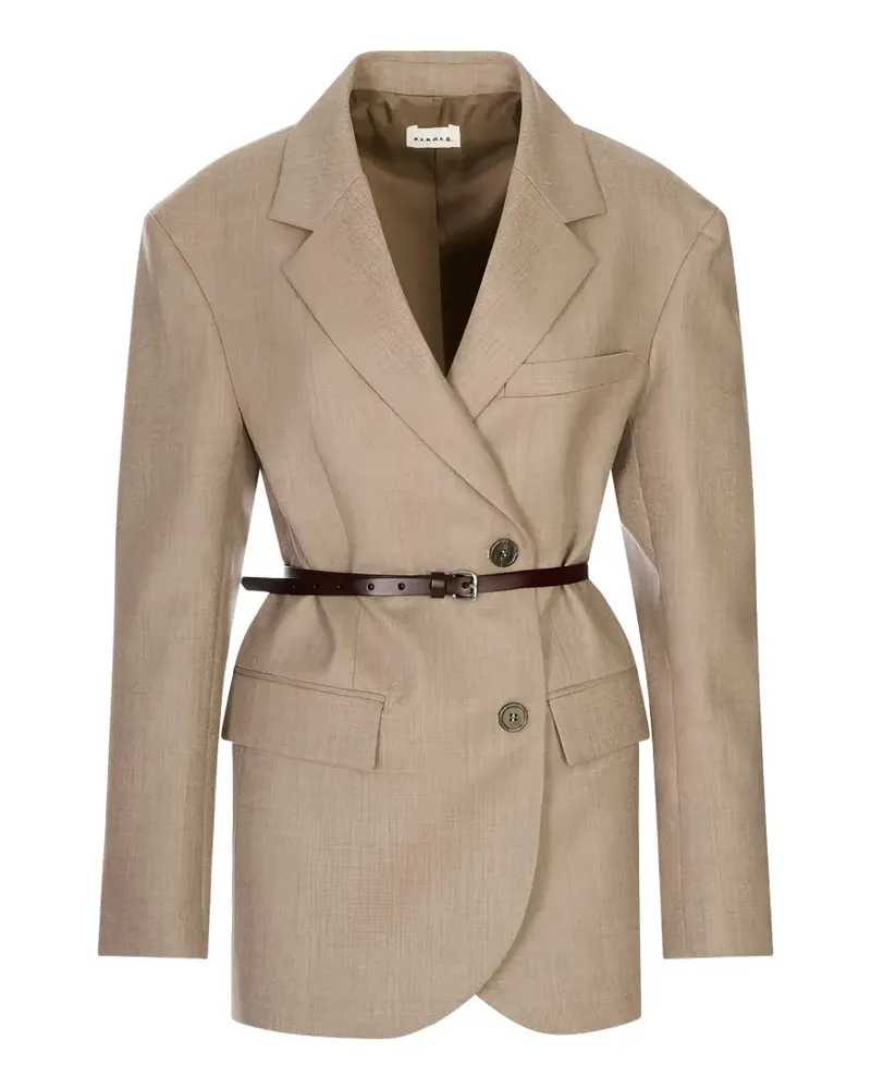 P.A.R.O.S.H. P.A.R.O H. belted double-breasted blazer - Nude Nude
