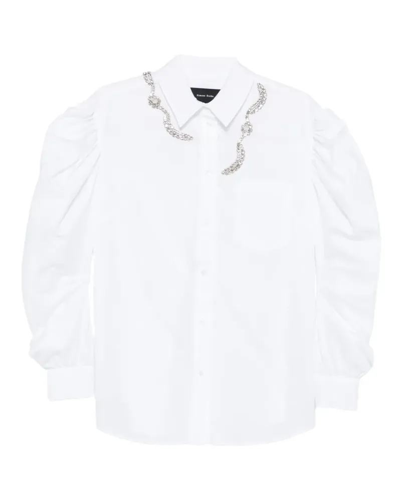 Simone Rocha Hemd mit drapierten Ärmeln - Weiß Weiß