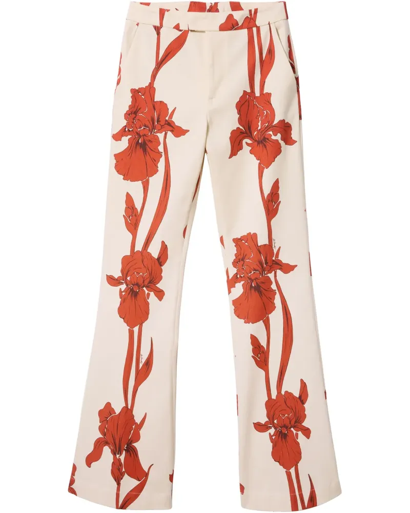 La DoubleJ Hose mit Blumenmuster - Nude Nude