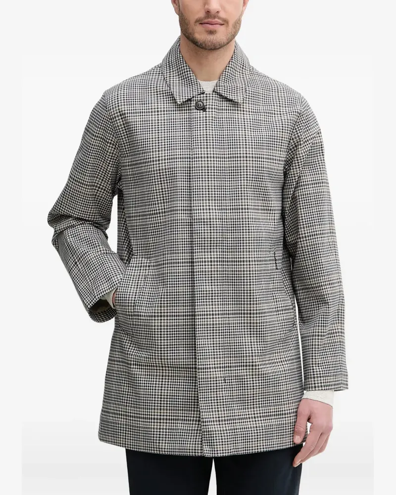 Barbour Roking check-pattern single-breasted coat - Nude Nude
