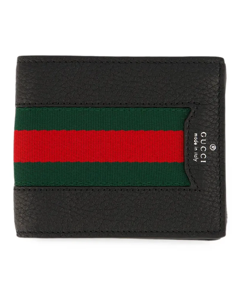 Gucci Portemonnaie mit Webstreifen - Schwarz Schwarz