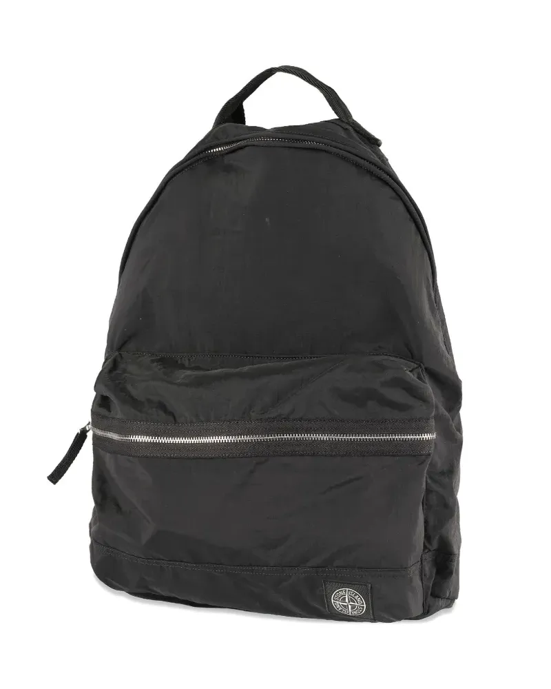 Stone Island Rucksack mit Reißverschluss - Schwarz Schwarz