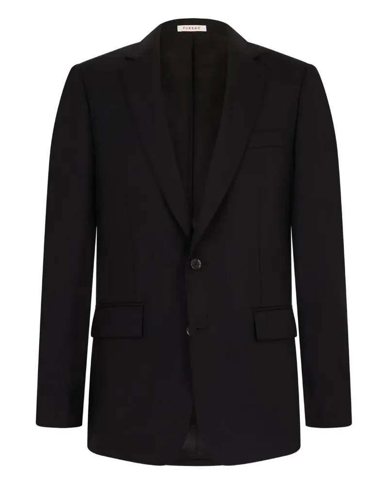 FURSAC Anzug mit fallendem Revers - Schwarz Schwarz