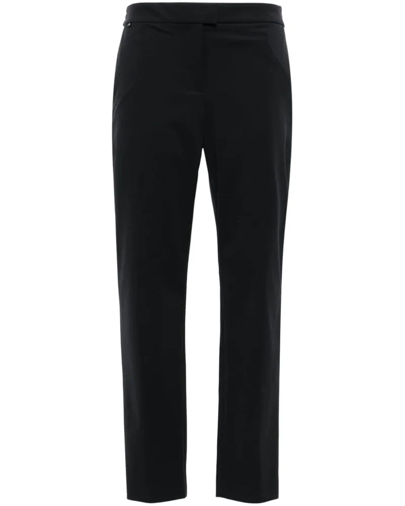HUGO BOSS Slim-Fit-Hose mit Bügelfalten - Schwarz Schwarz